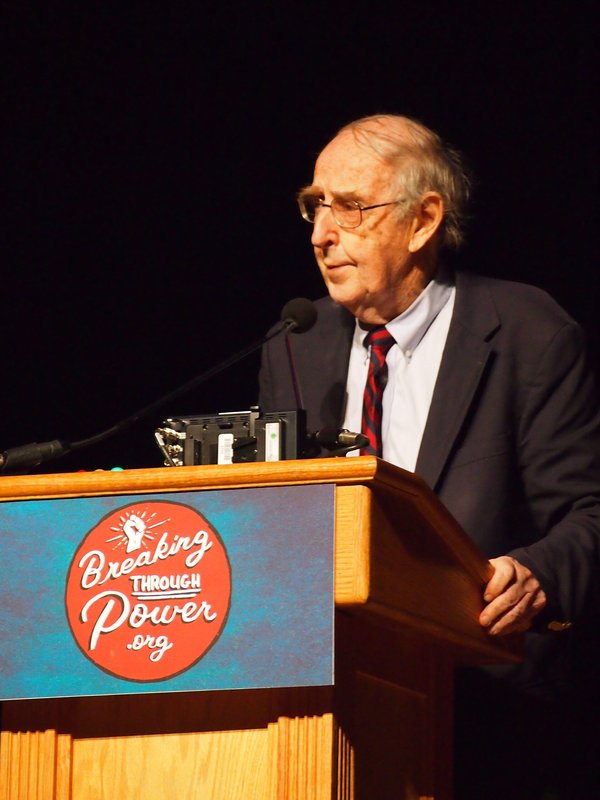 Colman McCarthy at podium